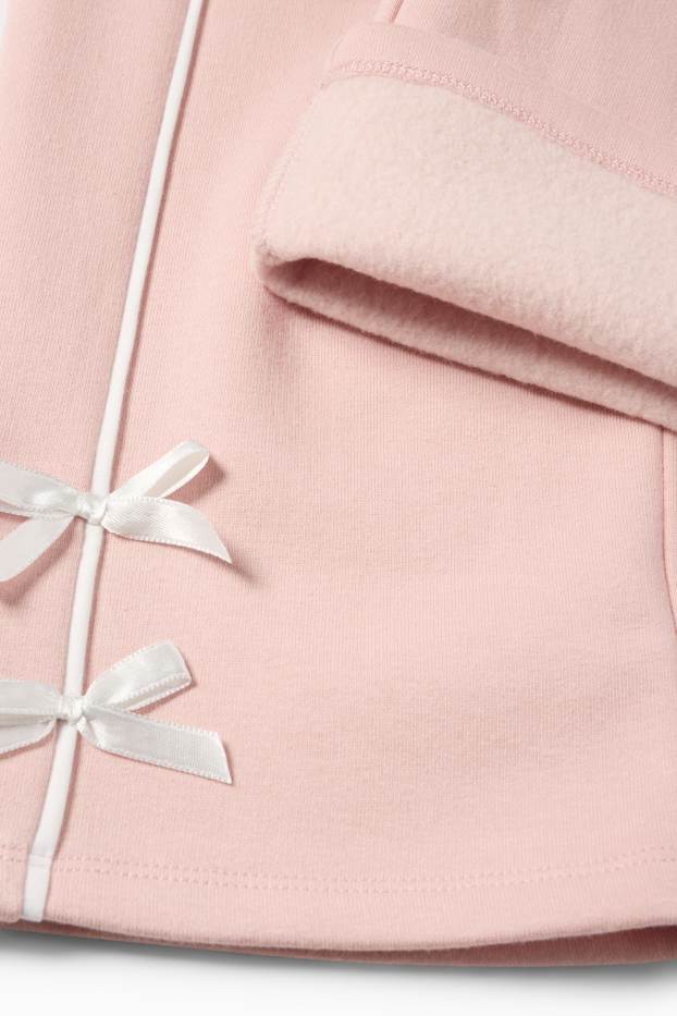 Children Girls - Bow - joggers - rose