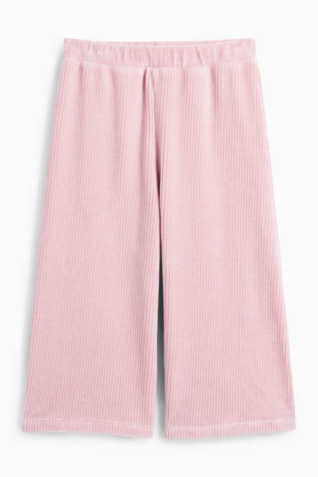 Copii - Fete - Pantaloni din catifea reiată - roz