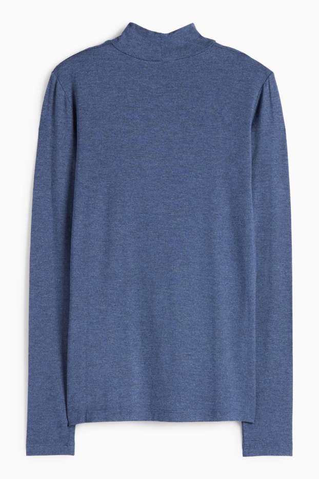 Women - Long sleeve top- regular fit - dark blue