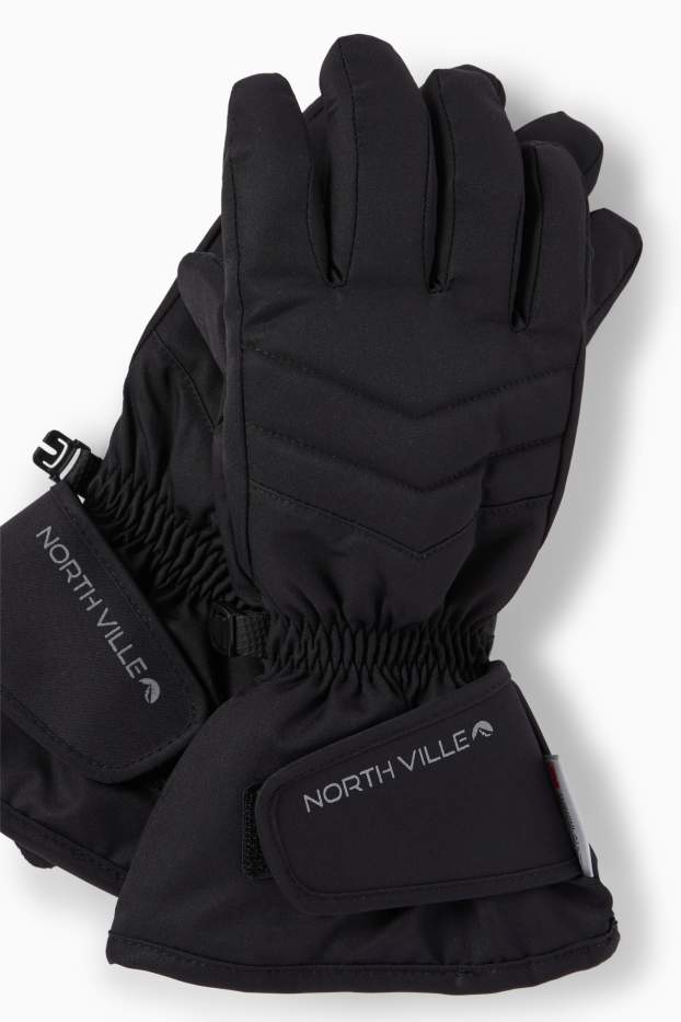 Kinder Mädchen - Ski-Handschuhe - wasserdicht - schwarz