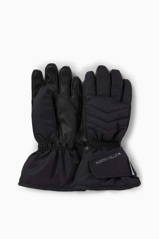 Kinder Mädchen - Ski-Handschuhe - wasserdicht - schwarz