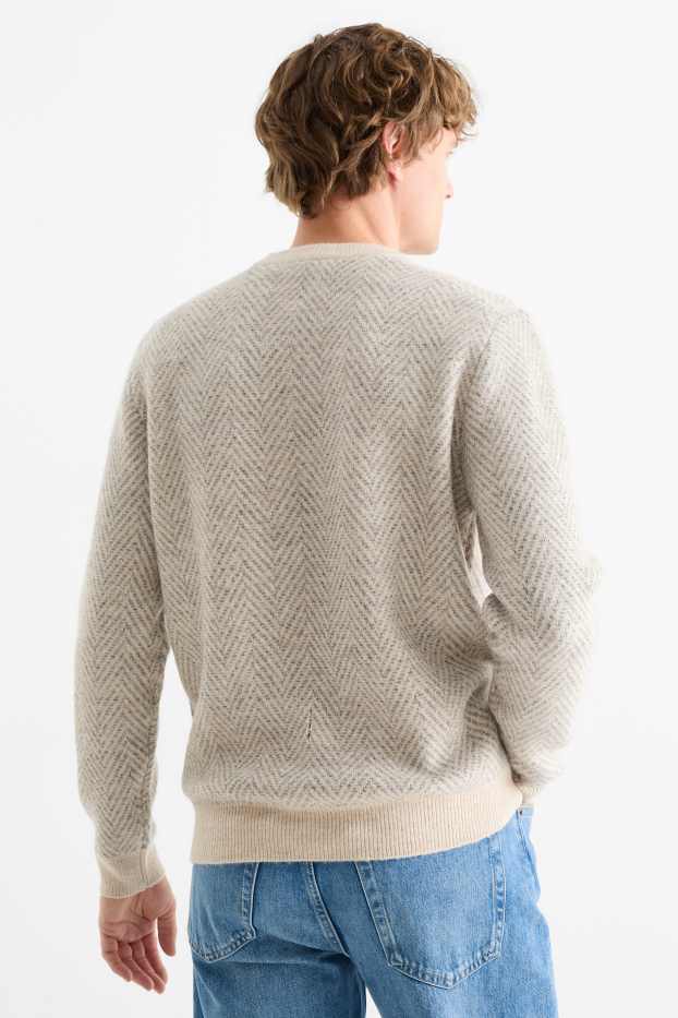 Herren - Pullover - gemustert - beige