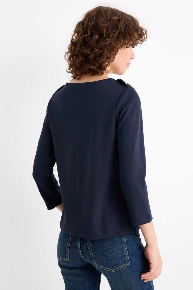 Damen - Langarmshirt - dunkelblau