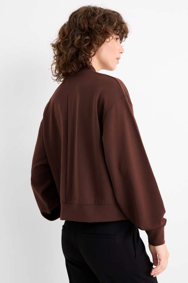 Dames - Sweatvest - donkerbruin