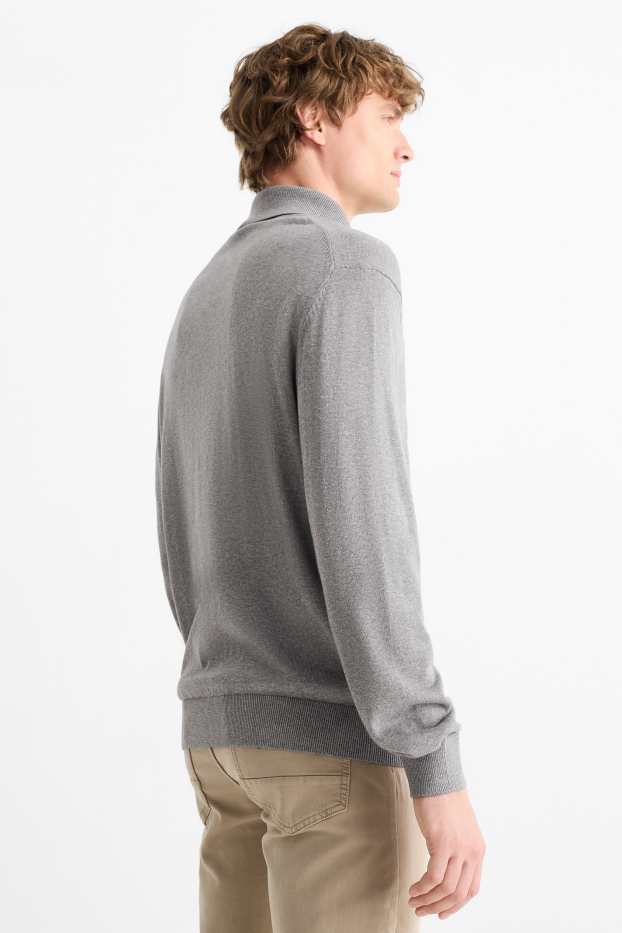 Uomo - Maglione a dolcevita - grigio