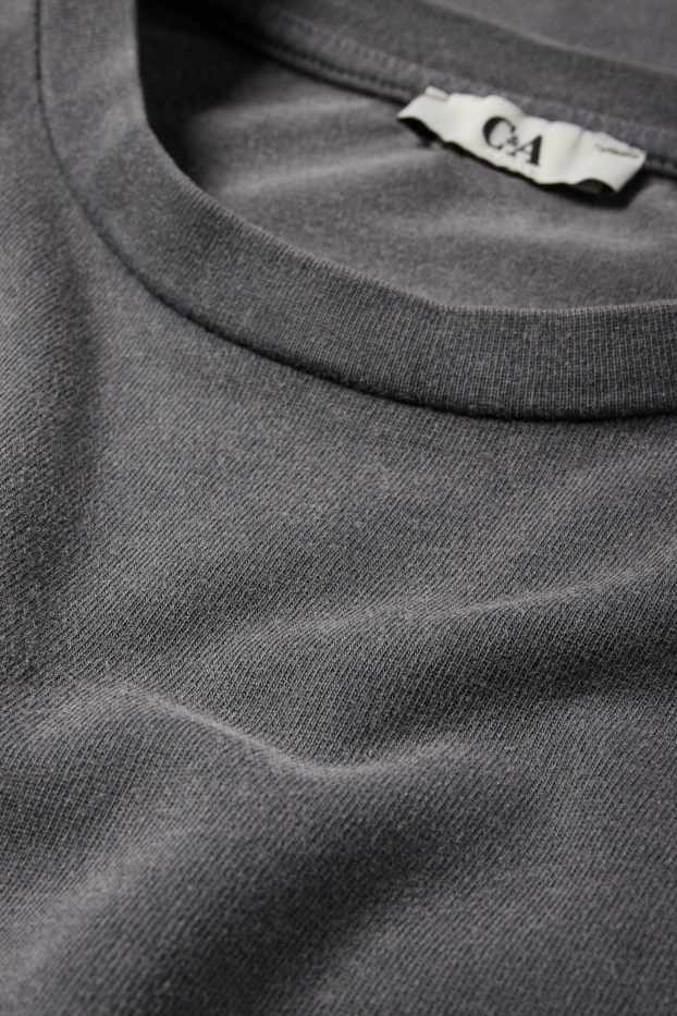 Dames - T-shirt - oversized - grijs