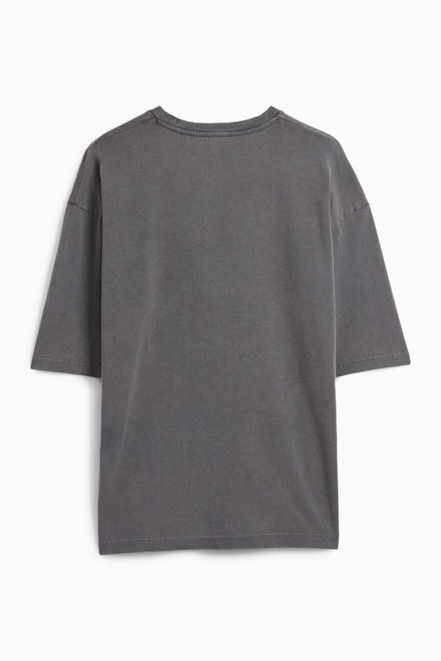 Dames - T-shirt - oversized - grijs