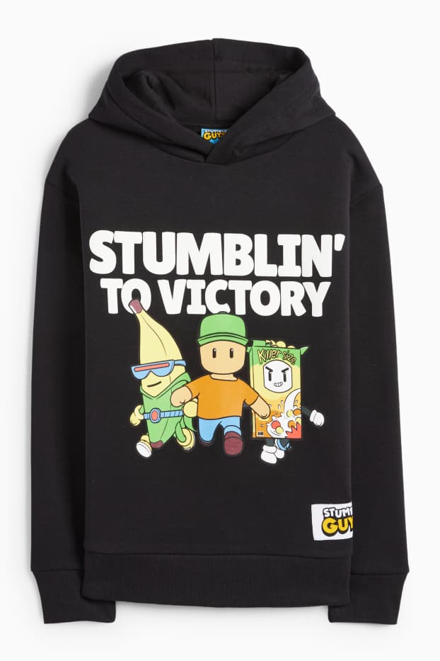 Enfants garçons - Stumble Guys - sweat à capuche - noir