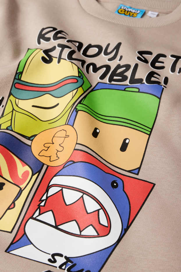 Kinderen: jongens - Stumble Guys - sweatshirt - taupe