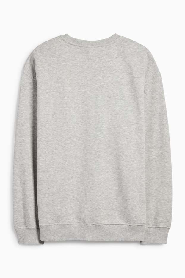Hommes - Sweat Oversize - gris clair chiné