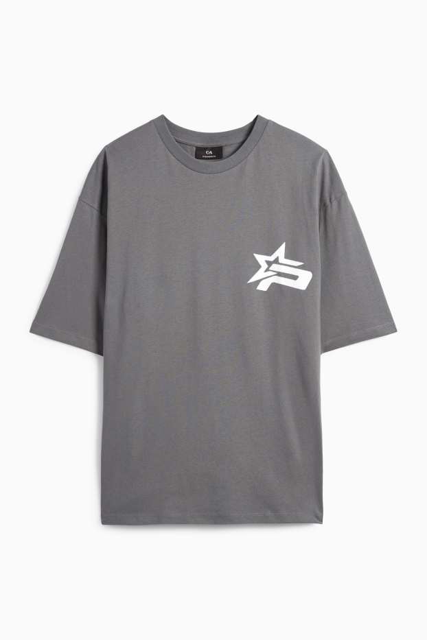 Hombre - Camiseta - extragrande - gris