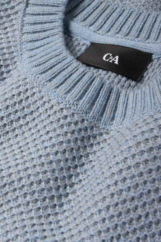 Heren - Trui - met structuur - blauw