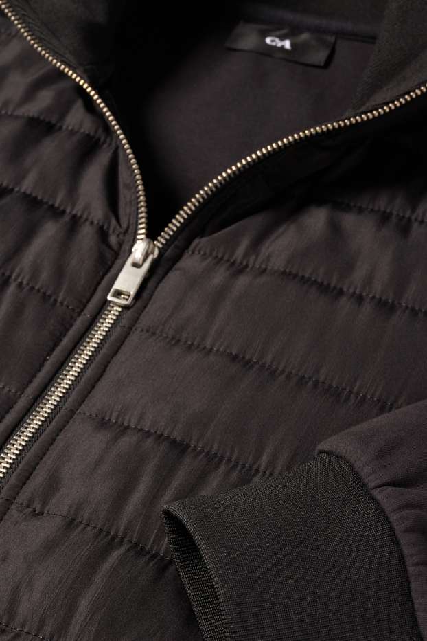 Hombre - Sudadera con cremallera - negro