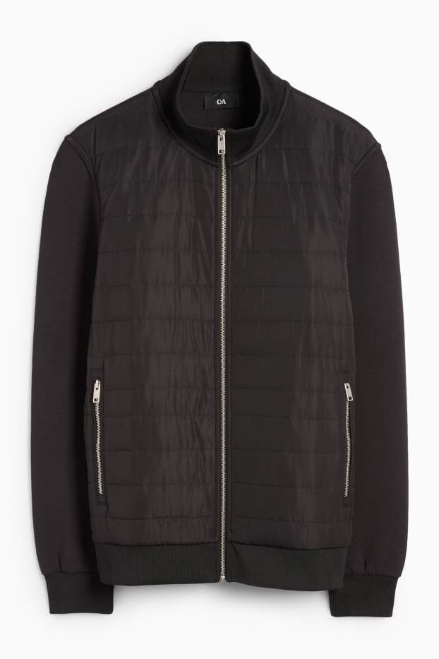 Hombre - Sudadera con cremallera - negro