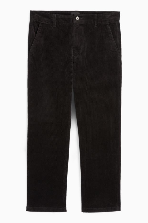 Herren - Cord-Chino - Regular Fit - schwarz