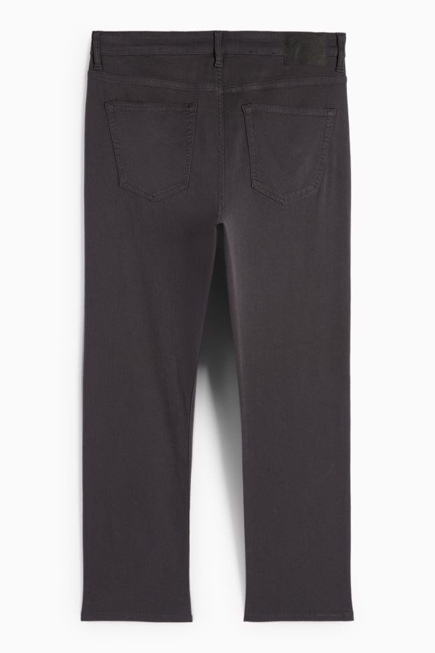 Pánské - Termo kalhoty - regular fit - tmavošedá