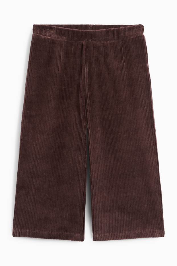 Bambine - Pantaloni di velluto a coste - marrone scuro