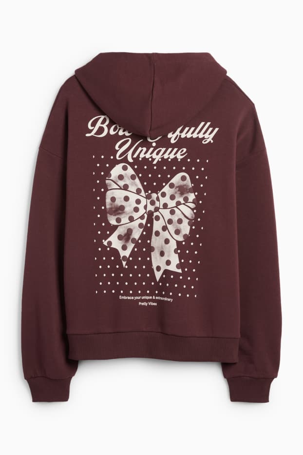Dames - Hoodie - donkerrood