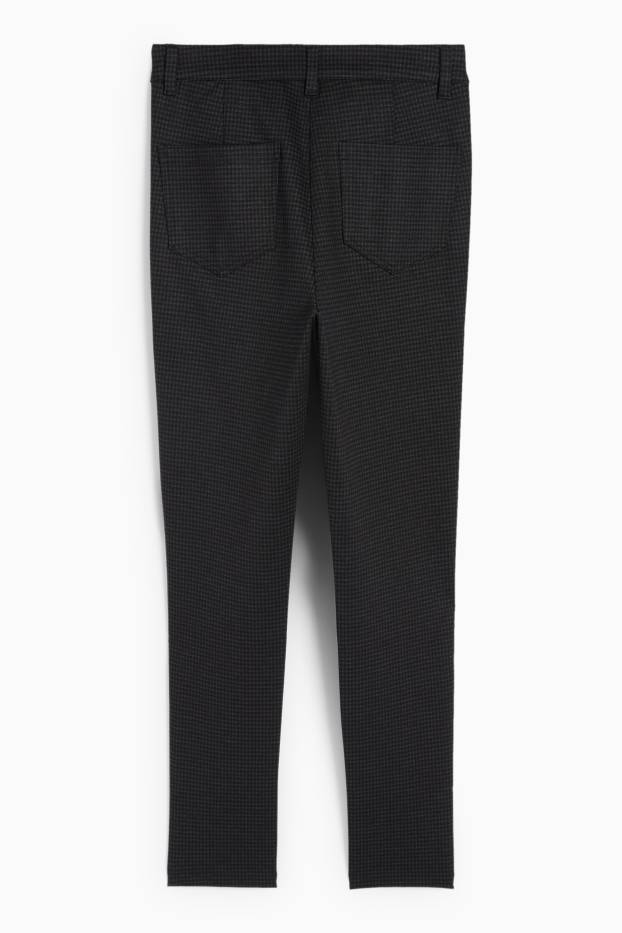 Donna - Leggings - a quadretti - grigio scuro