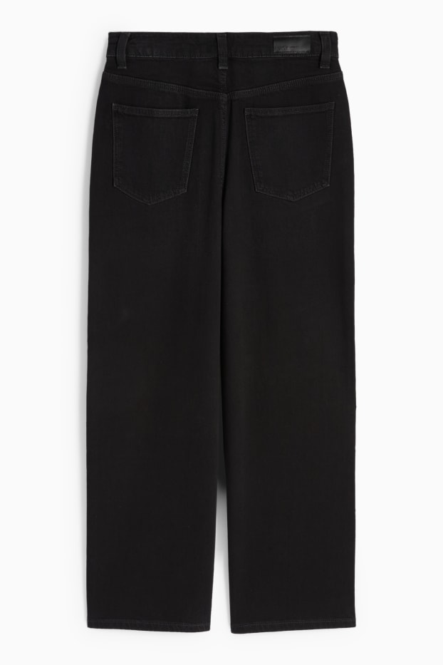 Kinderen: meisjes - Wide leg jeans - jeansdonkergrijs