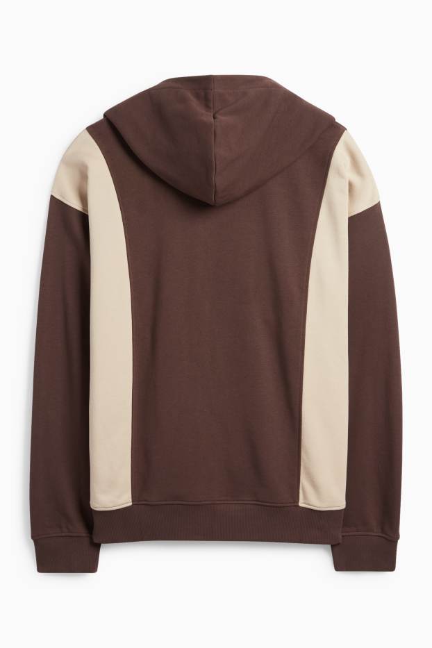 Heren - Hoodie - donkerbruin