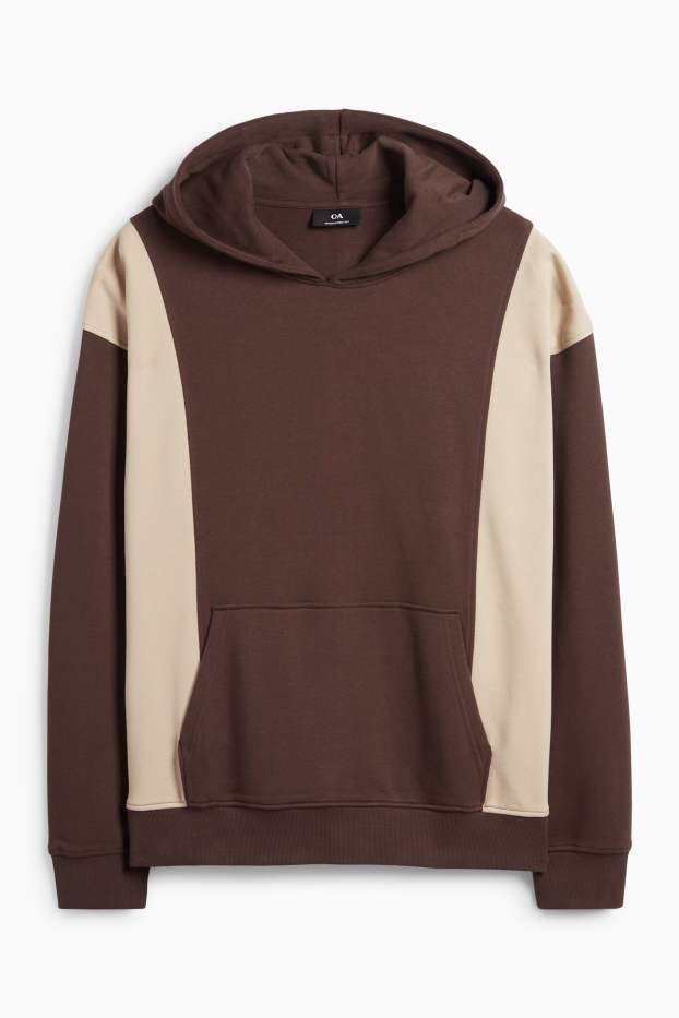 Heren - Hoodie - donkerbruin