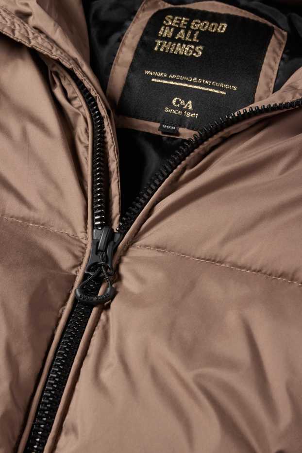 Copii - Fete - Jachetă matlasată cu glugă - maro