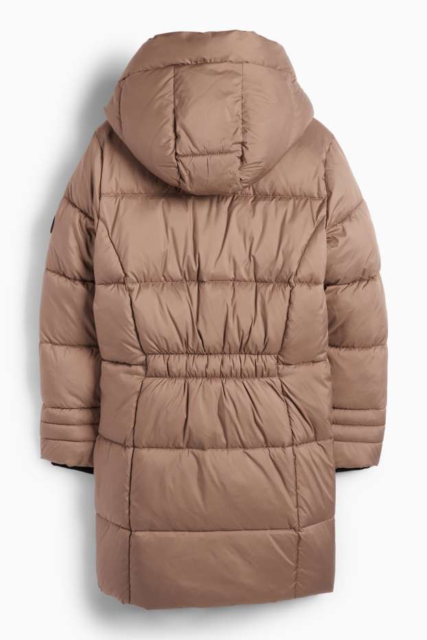 Copii - Fete - Jachetă matlasată cu glugă - maro