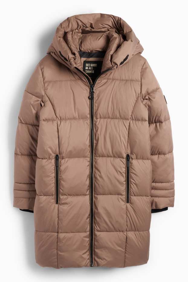 Copii - Fete - Jachetă matlasată cu glugă - maro