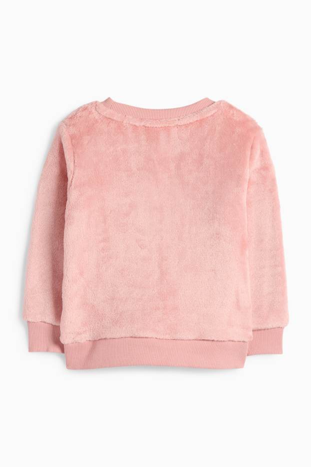 Children Girls - Owl - sweatshirt - rose