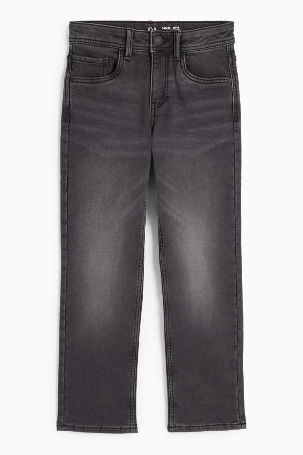 Enfants garçons - Jean de coupe droite - jean chaud - jog denim - jean gris