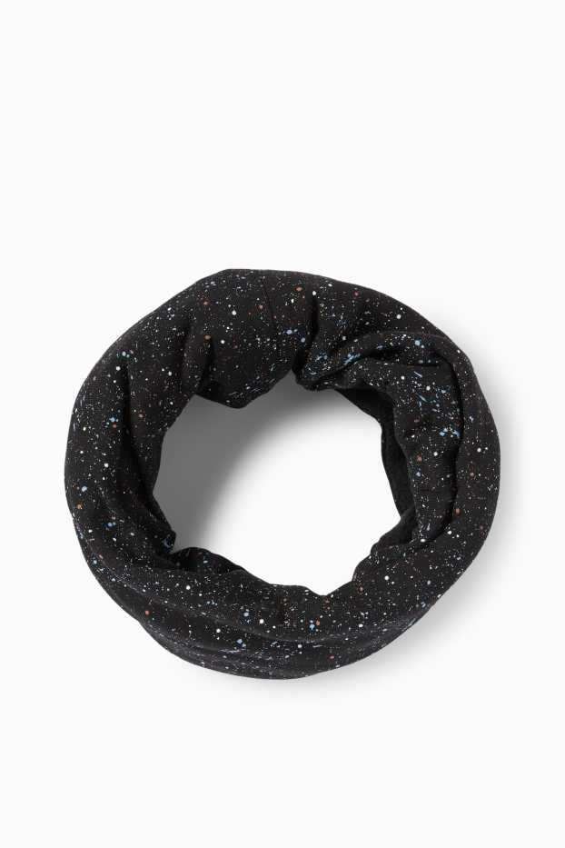 Nen - Bufanda tubular - estampada - negre