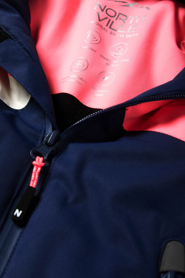 Enfants filles - Veste de ski - imperméable - rose fluo
