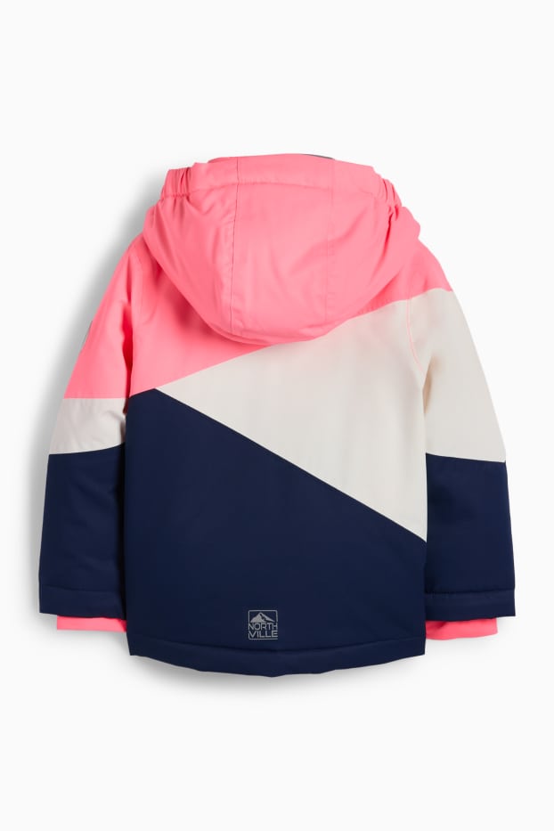 Enfants filles - Veste de ski - imperméable - rose fluo
