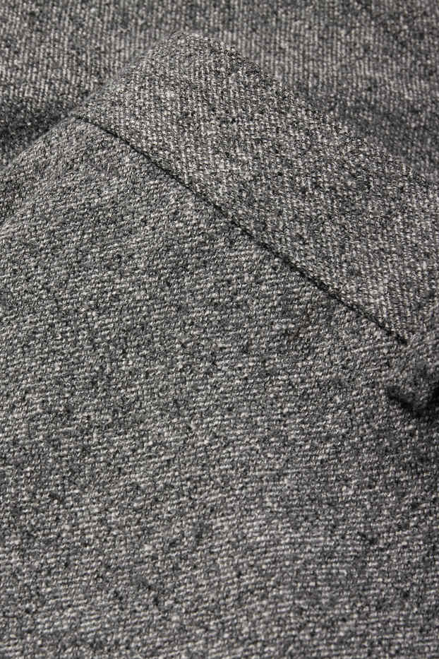 Hommes - Pantalon de costume - regular fit - extensible - finition texturée - gris