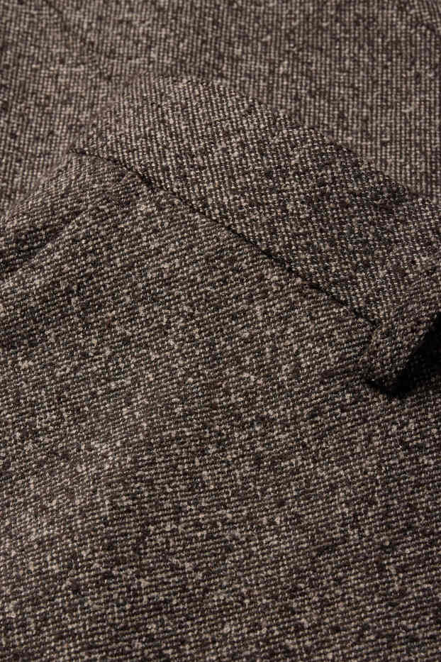 Heren - Broek uit het combi-systeem - regular fit - stretch - met structuur - bruin
