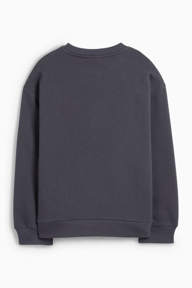 Kinderen: meisjes - Wicked - sweatshirt - glanseffect - donkergrijs
