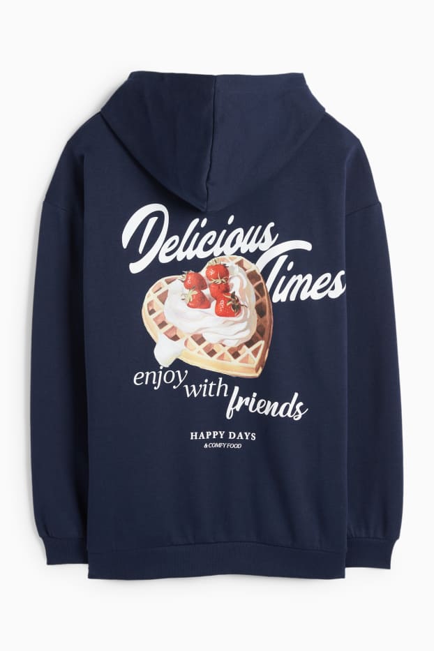 Dames - Hoodie - donkerblauw