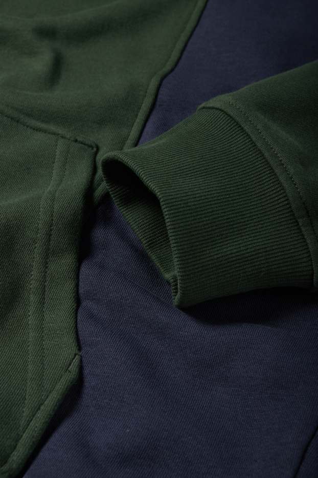 Heren - Hoodie - donkergroen