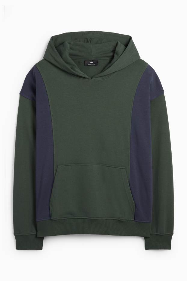 Heren - Hoodie - donkergroen