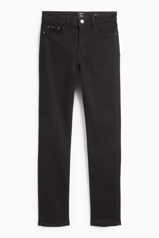 Damen - Slim Jeans - Mid Waist - Shaping Jeans - schwarz