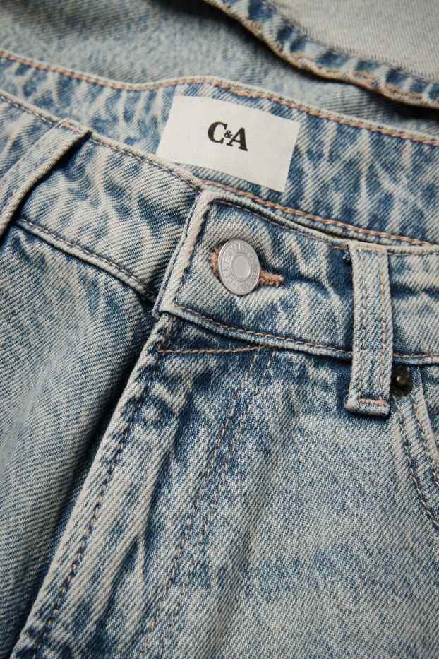 Women - Baggy jeans - mid-rise waist - denim-light blue