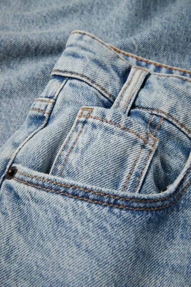 Dámské - Wide leg jeans - mid waist - džíny - světle modré