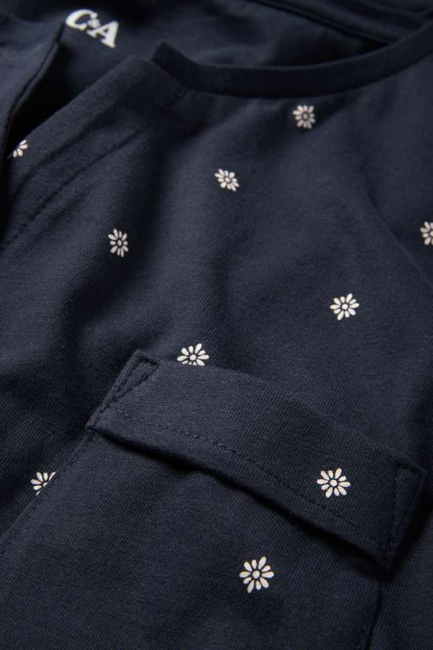 Women - Nightdress - polka dot - dark blue