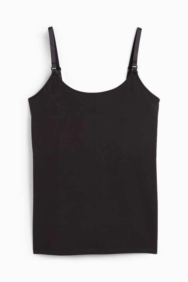 Dames - Set van 2 - voedingstop - zwart