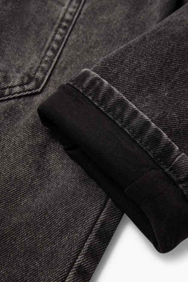 Kinder Buben - Waschbär - Relaxed Jeans - Thermojeans - dunkeljeansgrau