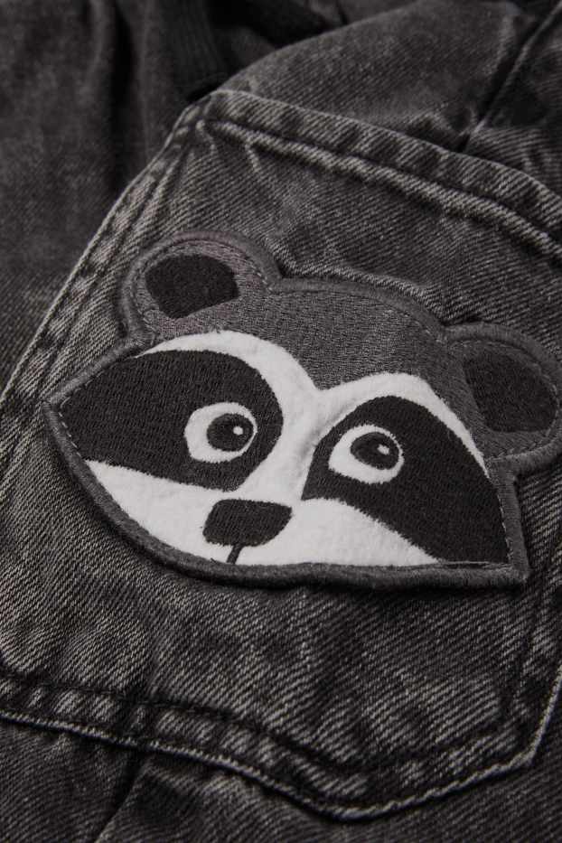 Kinder Buben - Waschbär - Relaxed Jeans - Thermojeans - dunkeljeansgrau