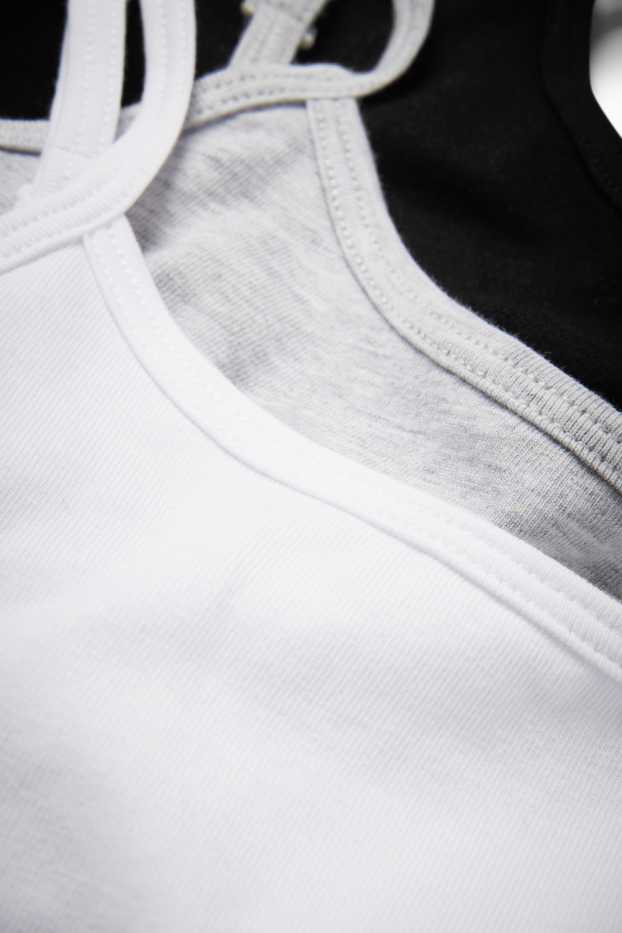 Děti - dívky - Multipack 3 ks - sportovní podprsenka - bílá/černá