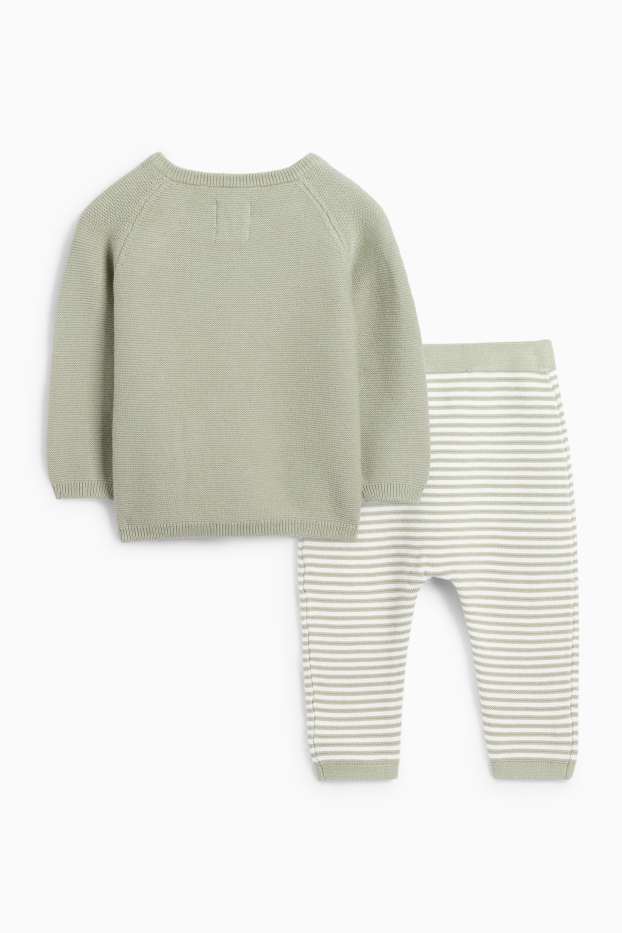 Miminka - chlapci - Outfit pro miminka - 2dílný - světle zelená