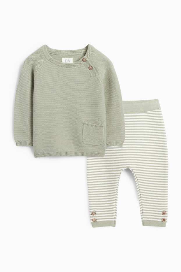 Miminka - chlapci - Outfit pro miminka - 2dílný - světle zelená